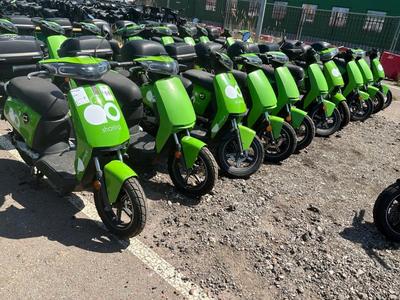 Overzichtsfoto van Super SOCO CUx Partij Elektrische opknap scooters (10x)